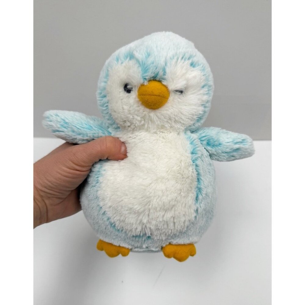 Destination Nation Aurora Teal Frosted Pom Pom Penguin Plush Stuffed Toy
